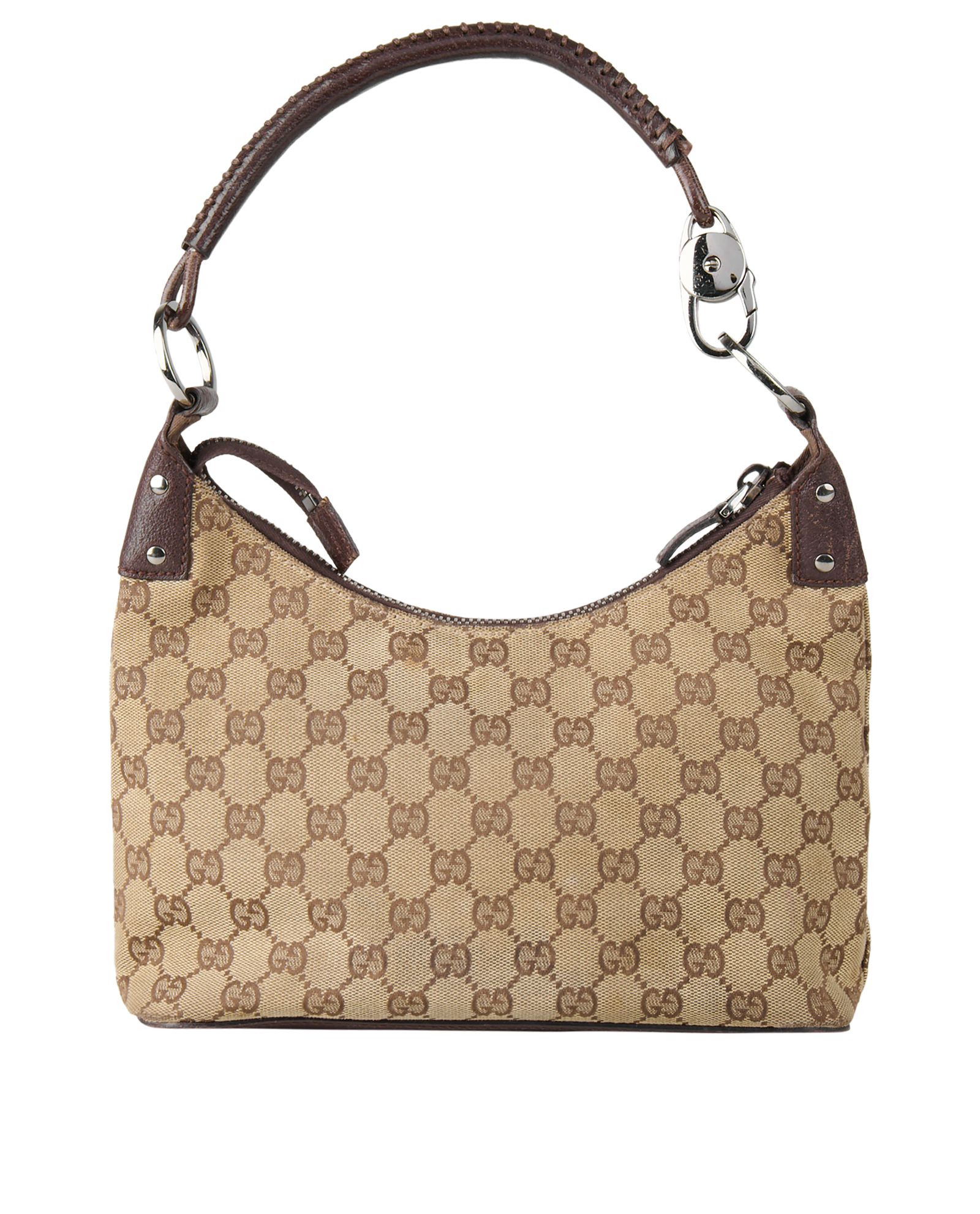 Vintage GG Supreme Hobo, &pound;450, Handbags, Beige, Canvas/Leather, Back view